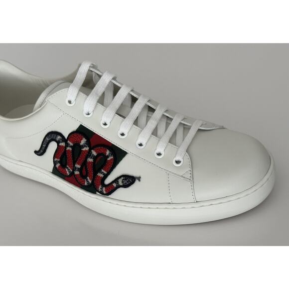 Gucci Men\'s Soft White Snake dSneakers 14.5 US (Gucci 13.5) 456230 IT NIB main image 11